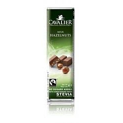 Cavalier tejcsokoládé steviával, 40 g - törtmogyorós