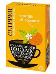 Clipper bio Koffeinmentes narancs-kókusz tea, 20 filter