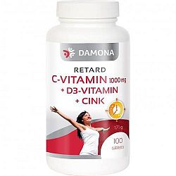 Damona RETARD C-vitamin 1000 mg +400 IU D3-vitamin+10 mg cink tabletta, 100 db