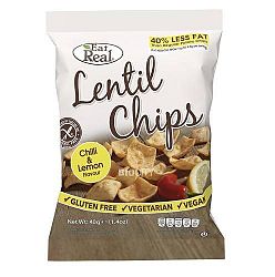 Eat Real lencse chips, chili-citrom, 40 g