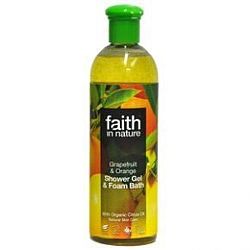 Faith in Nature Bio Grapefruit és Narancs tusfürdő, 400 ml