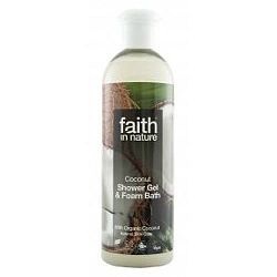 Faith in Nature Bio Kókusz tusfürdő és habfürdő, 400 ml