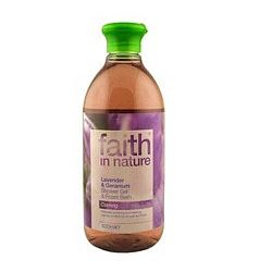 Faith in Nature Bio Levendula és geránium tusfürdő, 400 ml