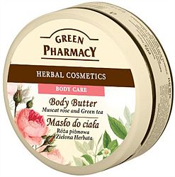 Green Pharmacy Gyógynövényes testvaj, 200 ml - Muscat rózsa és zöldtea