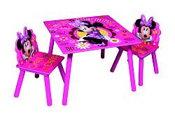 Gyerek asztal székek Minnie IV - rózsaszín
