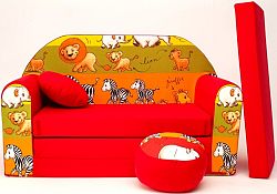 Gyerek kanapé JUNGLE 4 - piros