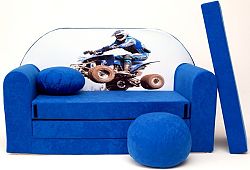 Gyerek kanapé versenyző - kék