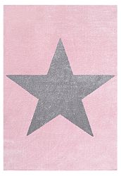 Gyerek szőnyeg STAR rózsaszín-ezüst-szürke