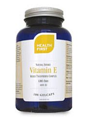 Health First Vitamin E 400 IU természetes tokoferol keverék, 180 db