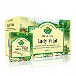 Herbária Lady Vitál gyógynövényeket tartalmazó filterezett étrend-kiegészítő készítmény teaital készítéséhez, 20 filter
