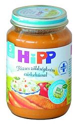 Hipp bébiétel, rizses zöldségkrém csirkehússal 190 g