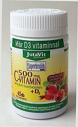 Jutavit C-Vitamin+D3 500 mg csipkebogyó kivonattal, 45 tabletta