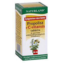 Naturland Propolisz + C-vitamin tabletta, 60 db