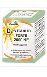 Pharmaforte D3-vitamin FORTE 2000NE, 60 db kapszula