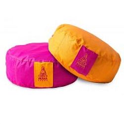 PRANA Pink + Narancs 2in1 kifordítható huzat 36x12 cm kerek jóga ülőpárnához