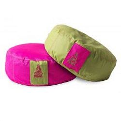 PRANA Pink + Zöld 2in1 kifordítható huzat 36x12 cm kerek jóga ülőpárnához