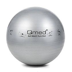Qmed gimnasztikai labda ezüst 85 cm, pumpával