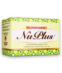 Sunrider Nuplus növényi élelmiszer Ananászos-banános, 10 x 15g