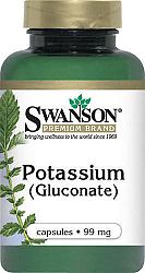 Swanson Kálium Potassium 99mg, 100 db kapszula
