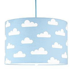 Textil függőlámpa - felhők - kék