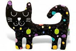 Textil játék - fekete Meow cica