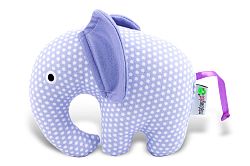 Textil játék - lila pöttyös elefánt 