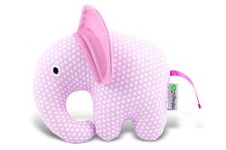 Textil játék - rózsaszín elefánt