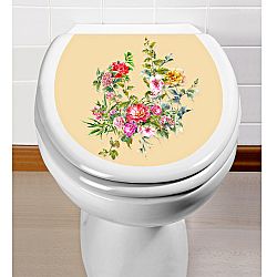 WC-fedél matrica Virágok
