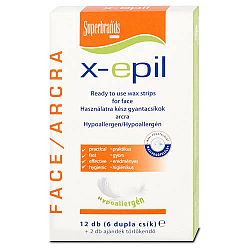 X-epil Gyantacsík Arcra-hypoallergén, 12 db