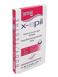 X-epil használatra kész gyantacsík testre 12 db