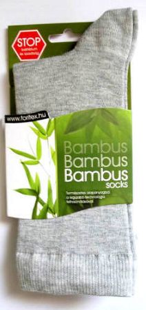 Bambusz zokni, szürke 36-39