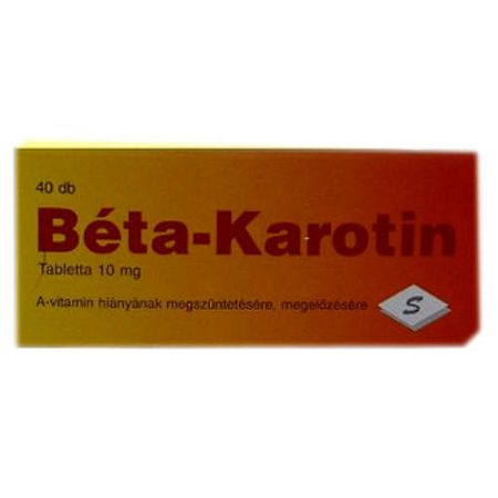 Béta-Karotin tabletta 10 mg, 40 db