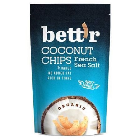Bettr bio Kókusz chips francia tengeri sóval, 70 g