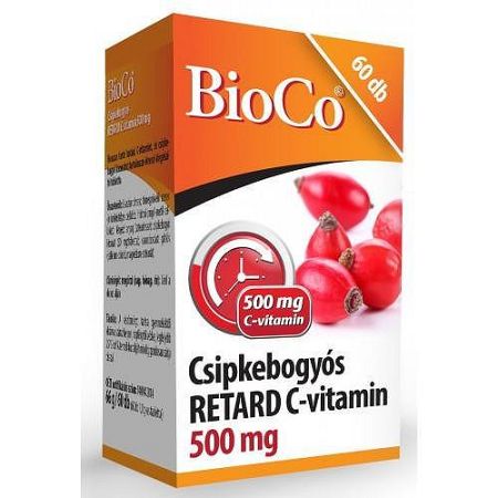 BioCo Csipkebogyós Retard C-vitamin 500mg, 60 db tabletta