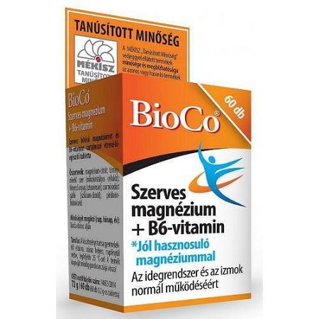 BioCo Szerves Magnézium+B6-vitamin, 60 db tabletta