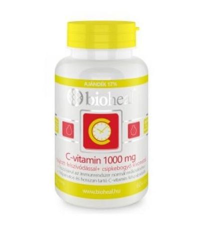 Bioheal Csipkebogyós C-vitamin 1000 mg nyújtott felszívódással, 120 db