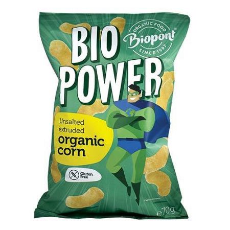 Biopont Bio Power Extrudált Bio Kukorica Sótlan Gluténmentes, 70 g