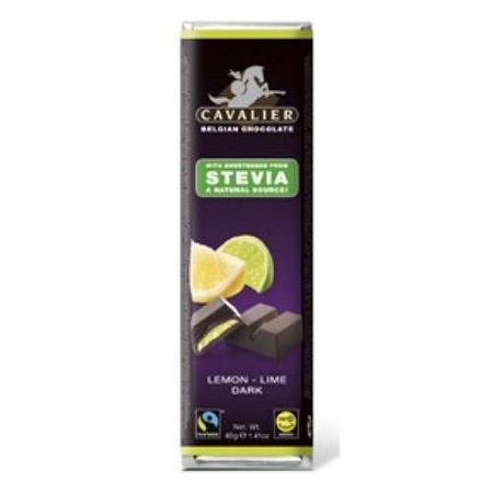 Cavalier étcsokoládé steviával, 40 g - citrom-lime