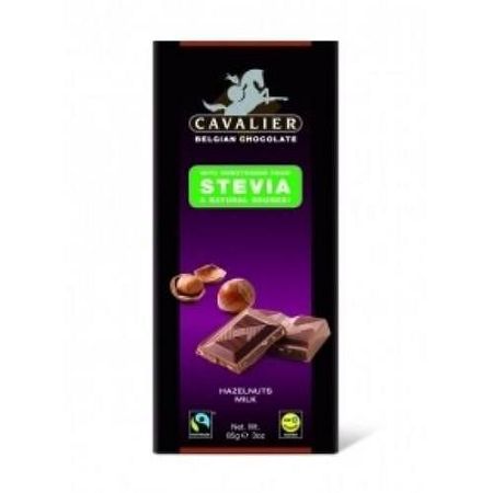 Cavalier mogyoródarabos tejcsokoládé steviával, 85 g