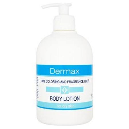 Dermax Színezék- és illatmentes testápoló száraz bőrre, 500 ml