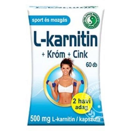 Dr. Chen L-karnitin 500 + Króm + Cink kapszula, 60 db