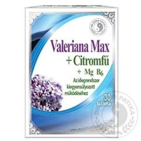 Dr. Chen Valeriana Max + Citromfű tabletta, 30 db