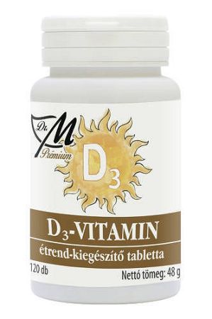 Dr.m prémium d3-vitamin tabletta, 120 db