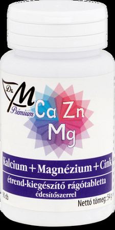 Dr.m prémium kalcium+mg+cink rágótabl., 90 db