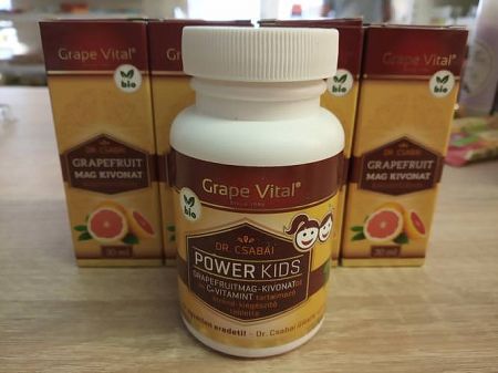 Grape Vital® Power Kids vitaminos tabletta, 60 db