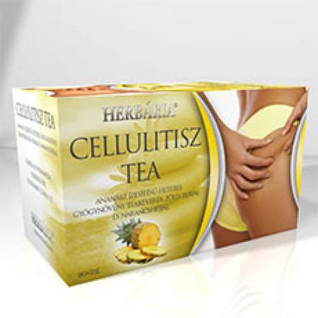 Herbária Cellulitisz tea – ananász ízesítésű filteres gyógynövény teakeverék zöld teával és narancshéjjal, 20 filter