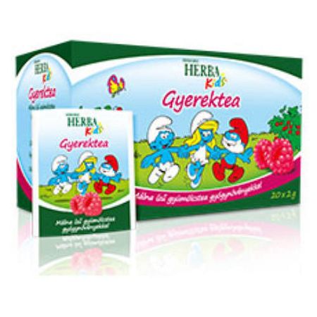 Herbária Herba Kids gyümölcstea gyermekeknek málna ízben, 20 filter