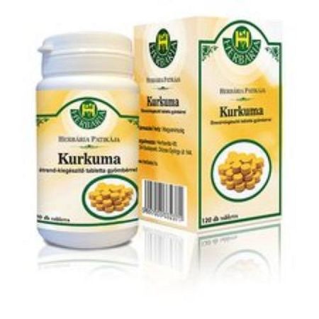 Herbária Kurkuma-gyömbér tabletta, 120 db