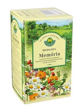 Herbária Memória gyógynövényeket tartalmazó filterezett étrend-kiegészítő készítmény teaital készíté, 20 filter
