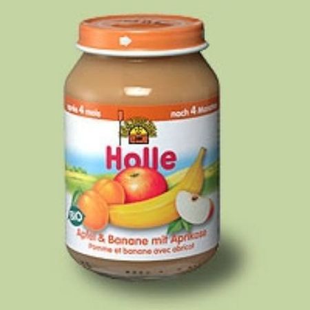 Holle bio bébiétel, alma-banán-sárgabarack 190 g